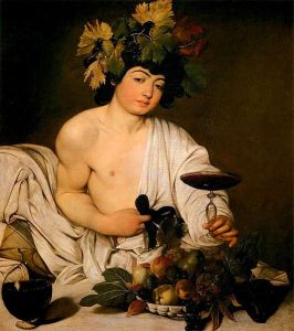 Bacchus by Caravaggio (c. 1595–Uffizi Gallery, Florence)