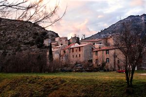 The town of Navacelles, in the Massif Central 