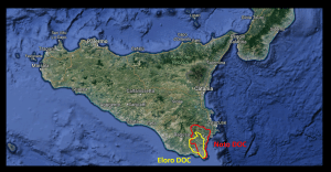 Map of Sicily via Google Maps 